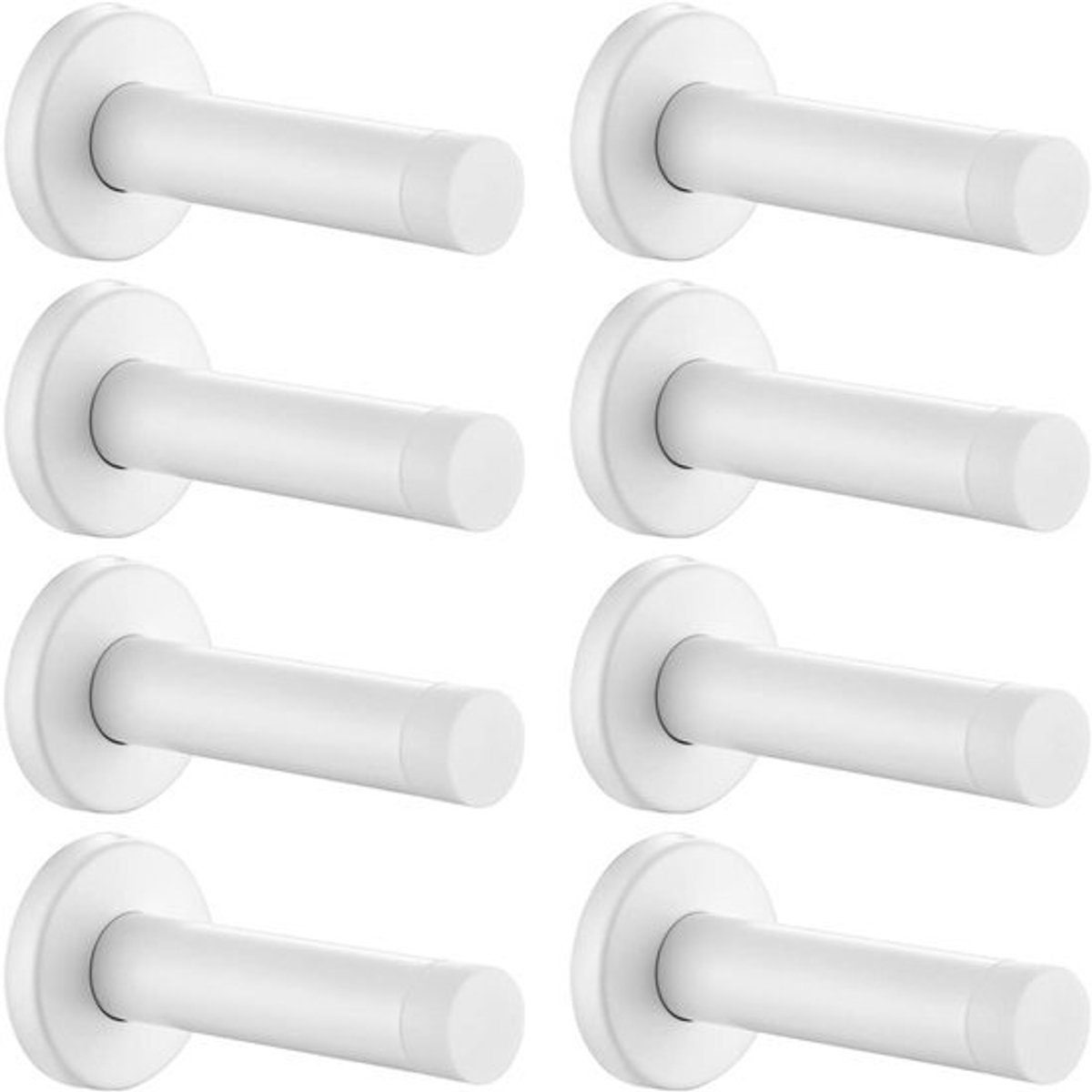 Roestvrijstalen Deurstopper 8-Pack - Geluiddempende Bumper voor Muurbeveiliging