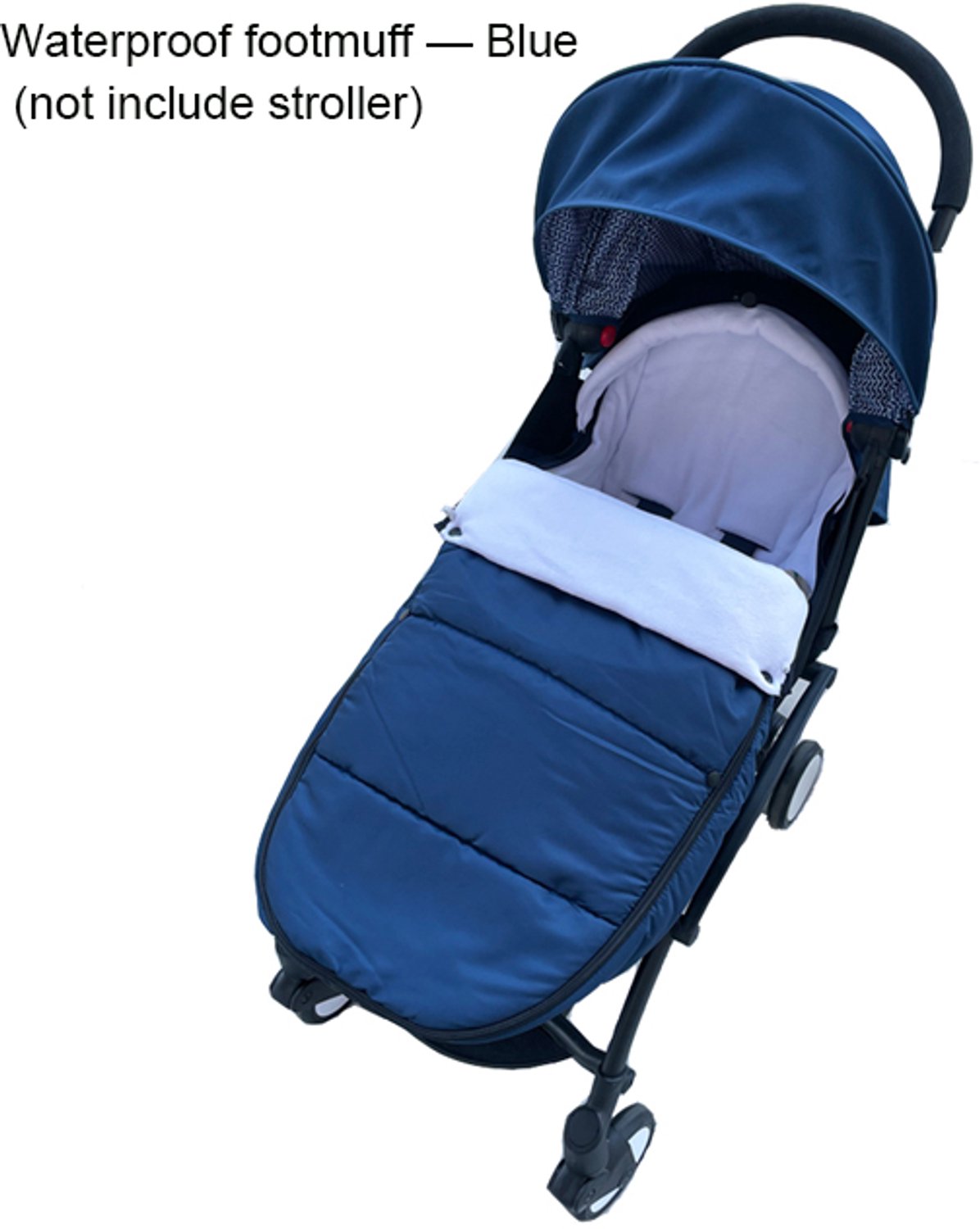 Voetenzak voor Kinderwagen - Beenzak Kinderwagen - Voetenwarmer - Katoen - Blauw - Waterdicht - Winddicht - Thermisch Isolerend - Universeel
