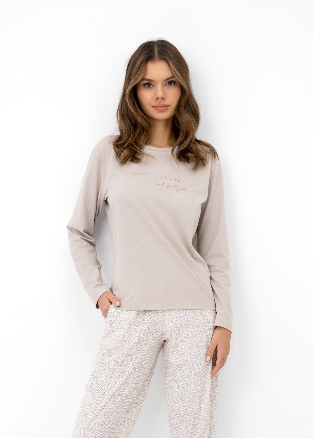 S& Sensis Sensis Katoenen Pyjama Lyanna Dames 38 / Beige