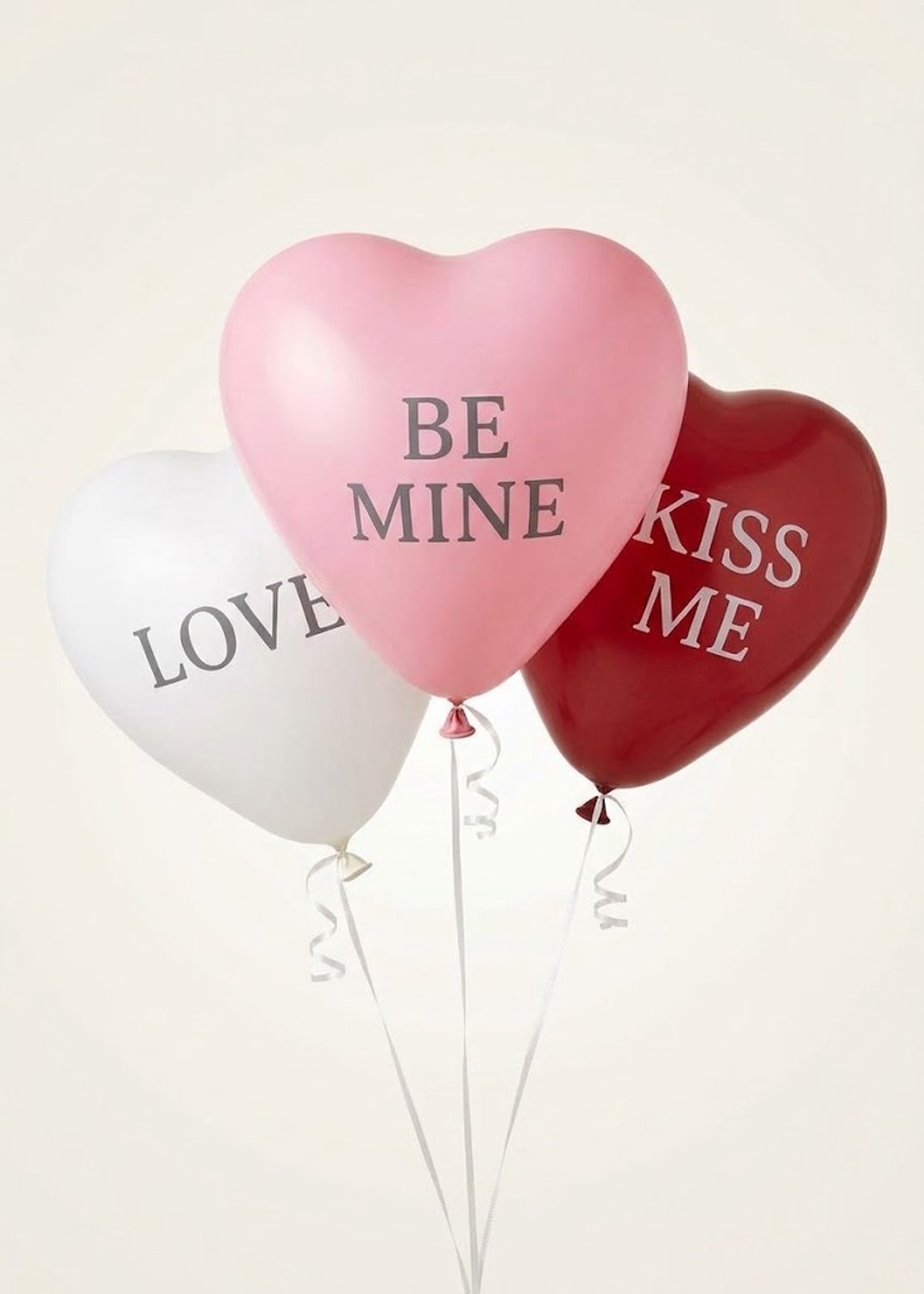 Ballonnen liefdetekst hart 6st - one size