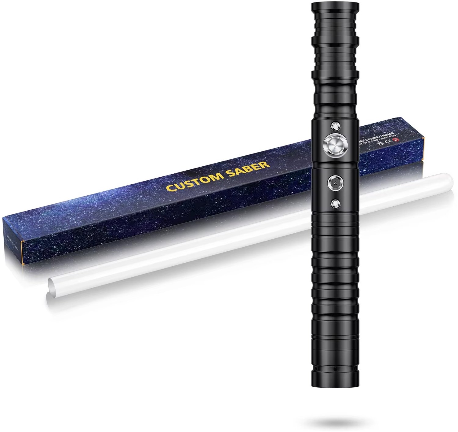 CreateEcom lightsaber - lightsaber star wars - lichtzwaard - 7-kleuren RGB FX Duel Lightsaber voor kinderen - splitsbare Lightsaber oplaadbaar - met aluminium handvat - zwart