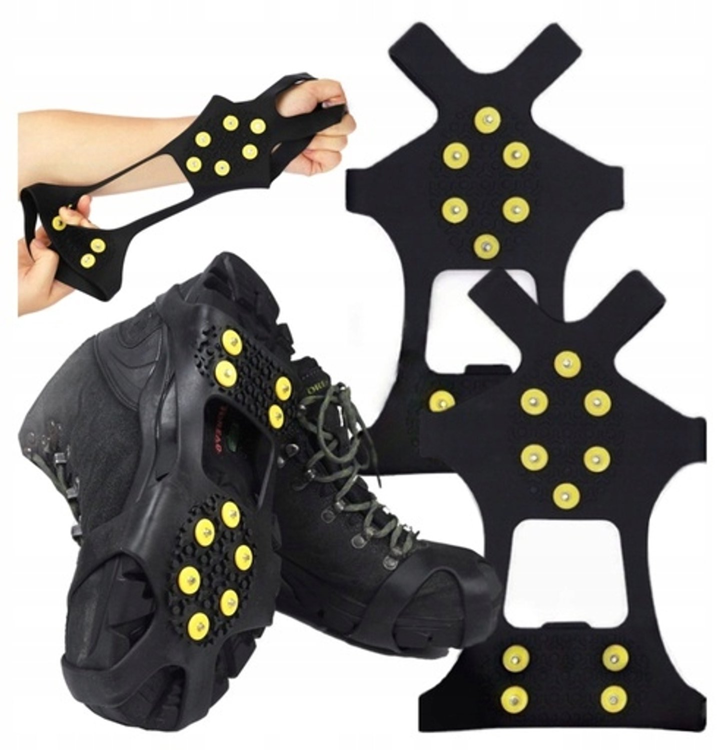 Antislip schoenovertrekken met 10 stalen spikes