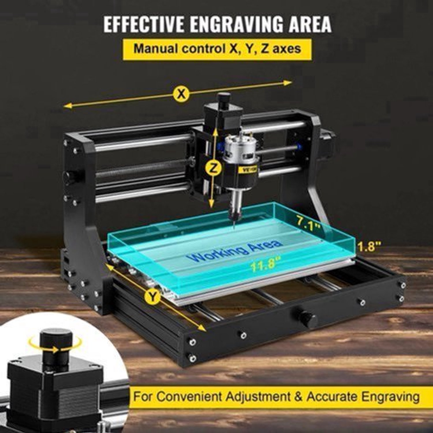 Laser graveermachine - Lasersnijmachine - Lasergraveren - Mini - Lasersnijmachine - 3 assen met offline besturing - Doe-Het-Zelf Hout PCB Frezen Snijden Graveermachine