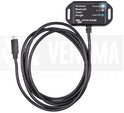 Zwarte Victron Energy VE.Direct Bluetooth Smart Dongle met bijbehorende aansluitkabel.