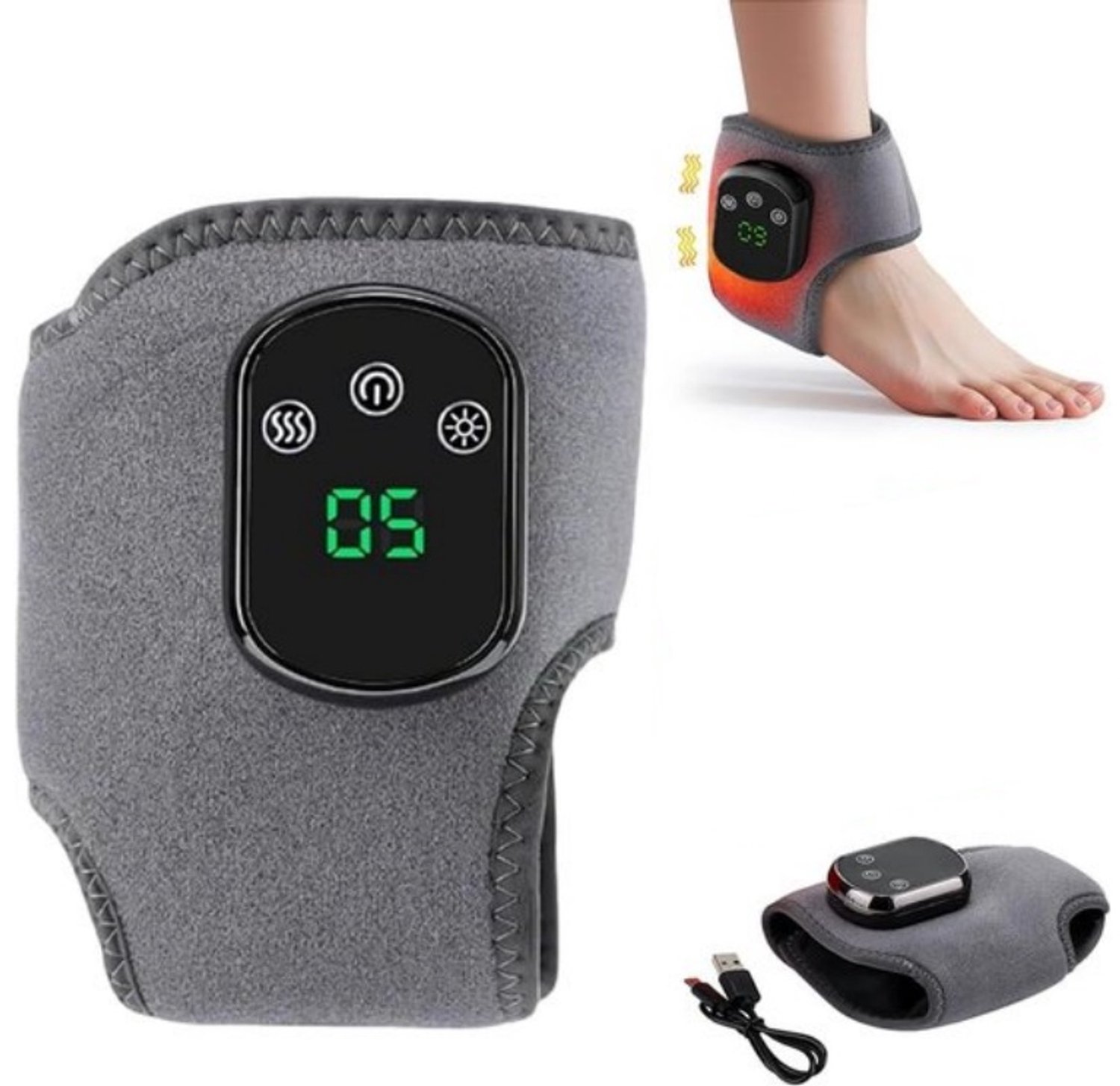 3-in-1 Voetmassager - Met 3 vibratiestanden en 5 warmtestanden - Foot Massage - Voor gezwollen voeten en enkels - Verlicht hielpijn en vermoeidheid