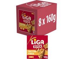 DA LIGA Proteïne repen Pinda 8 x 160g (5 x 32g) - Eiwitten - Eiwitrepen - Protein - Tussendoortjes - Sport - Cadeau