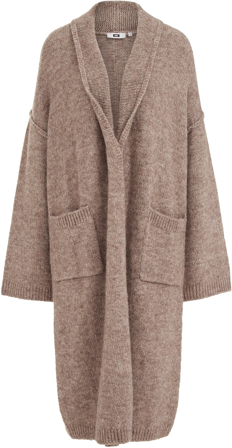 WE Fashion Dames lang gebreid vest van wolmix
