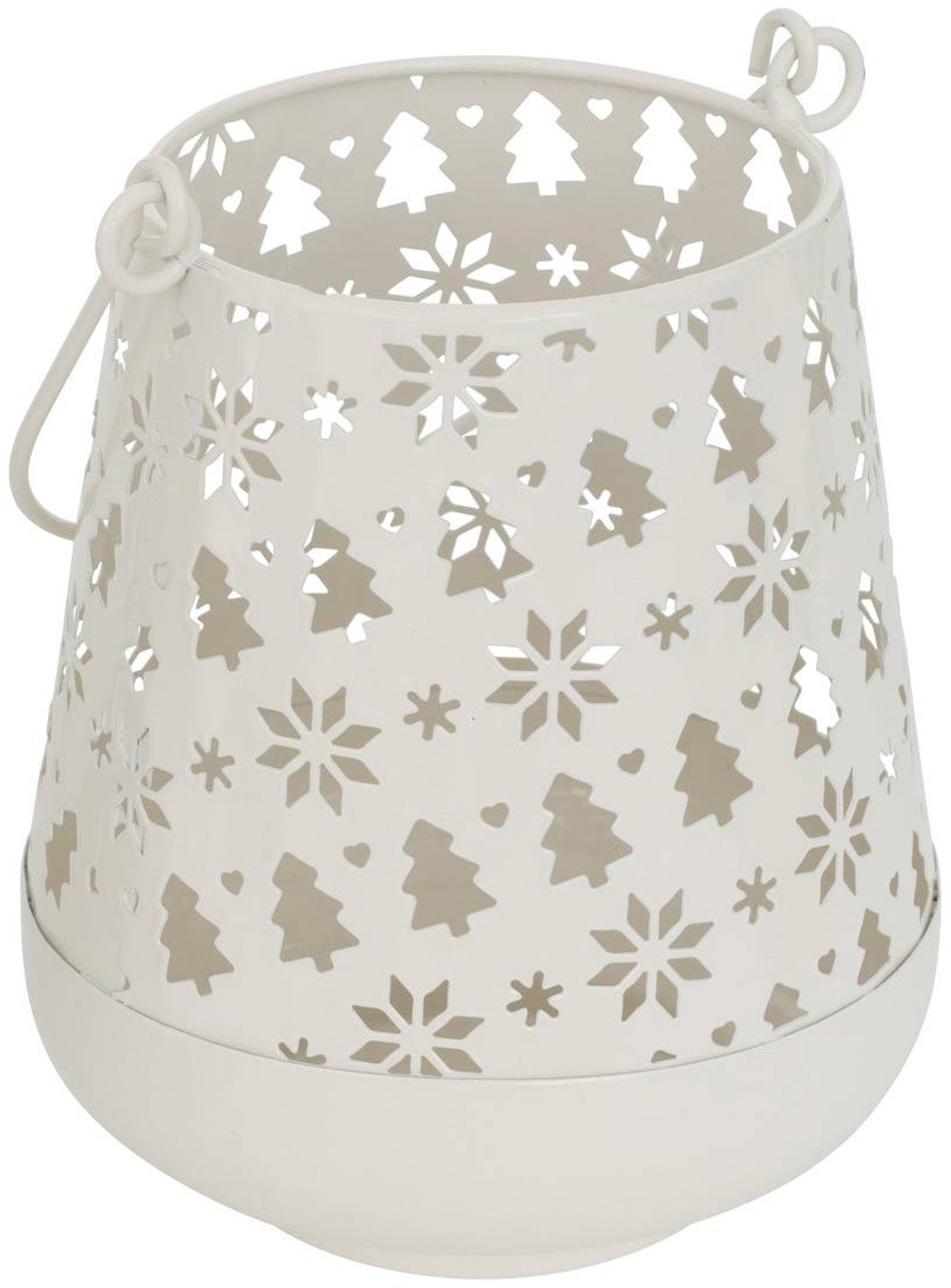 Feeric lights & Christmas Scandinavische kerstlantaarn, hoogte 14 cm Blanc