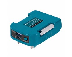 MARVIX USB Accu-adapter – Geschikt voor Makita LXT 18V Accu’s – Powerbank-adapter – USB-A & USB-C – Petrolblauw – Zonder Accu