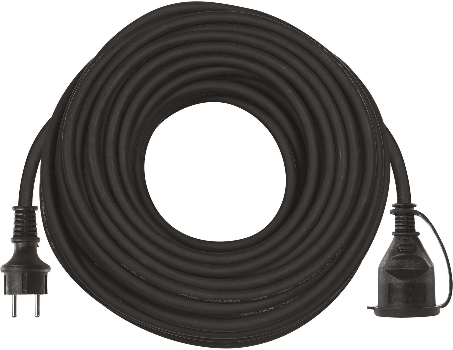 EMOS Verlengsnoer voor buitengebruik 30 m / 1 stopcontact / zwart / rubber-neopreen / 250 V, P01830