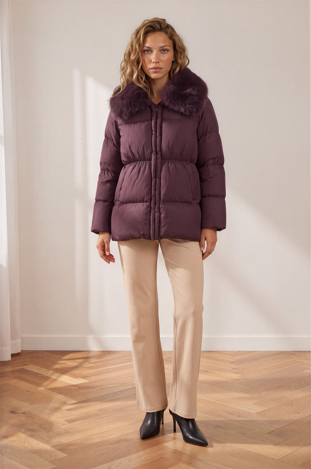 MI PIACE - Dames Winterjas 7667 Bordeaux - Maat : S/M