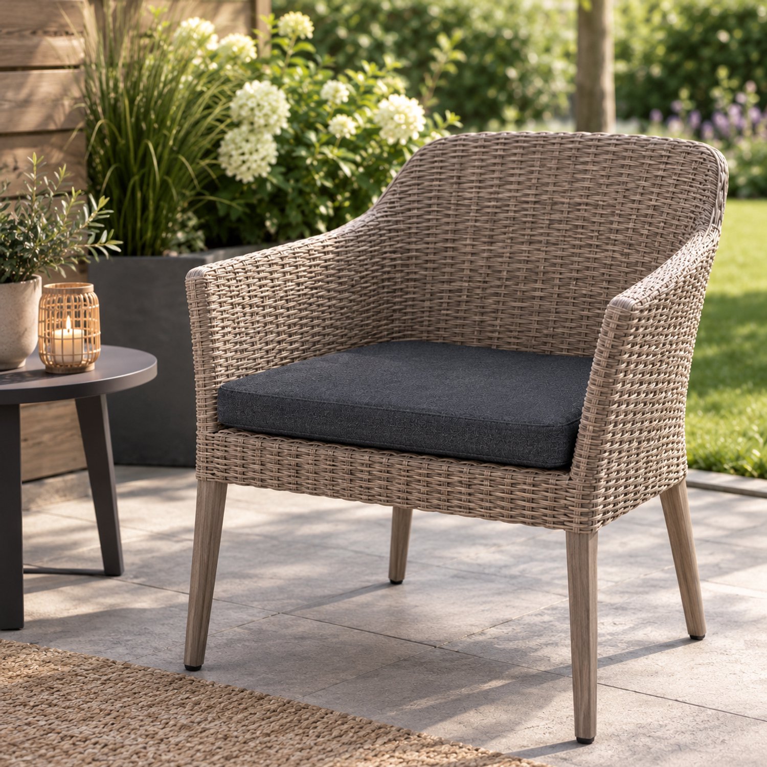 Madison Loungekussen 54x56 cm Panama Cool Grey – Comfortabel Tuinkussen
