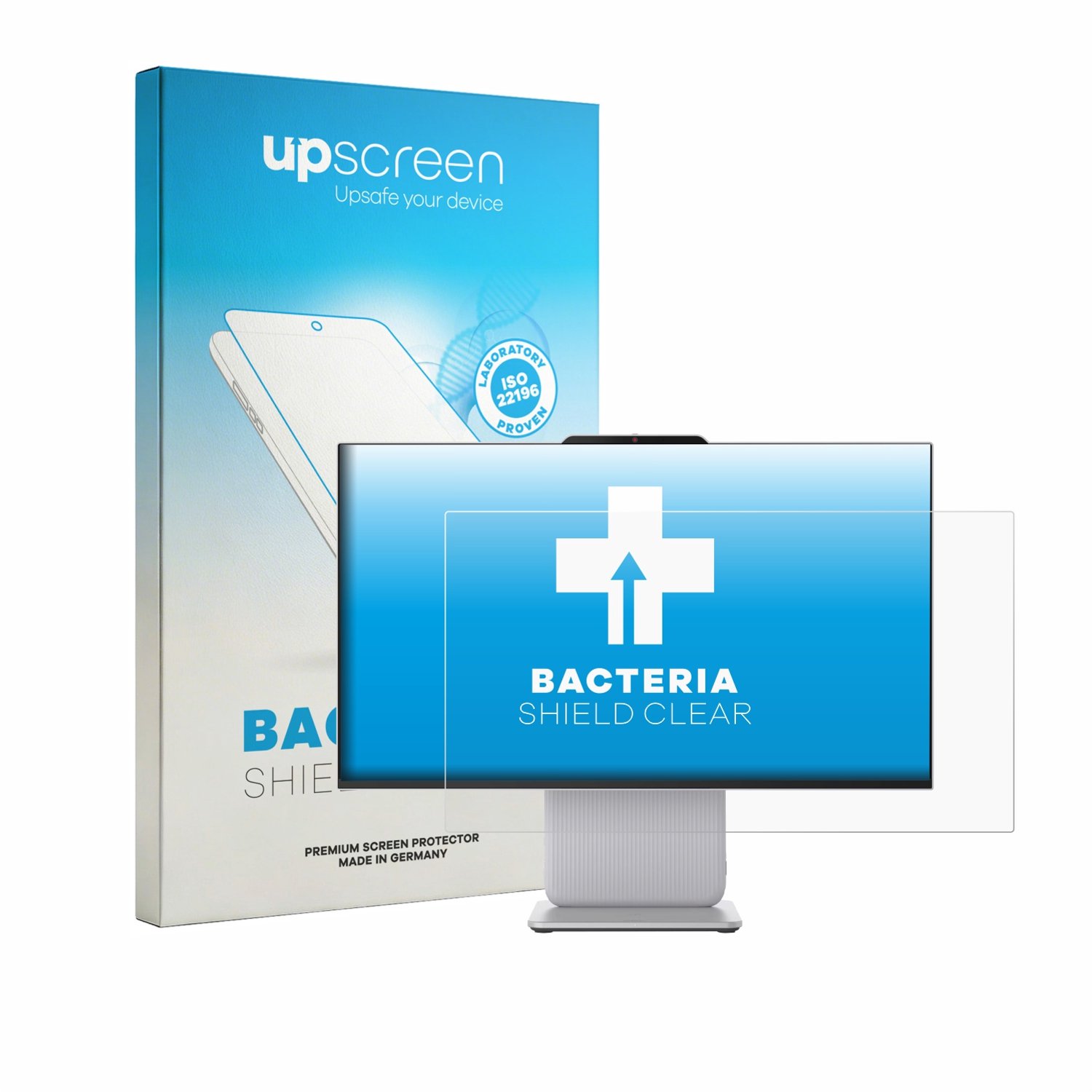 upscreen - Screenprotector voor Lenovo IdeaCentre AIO 24IWC11 - Folie Beschermfolie transparant antibacterieel