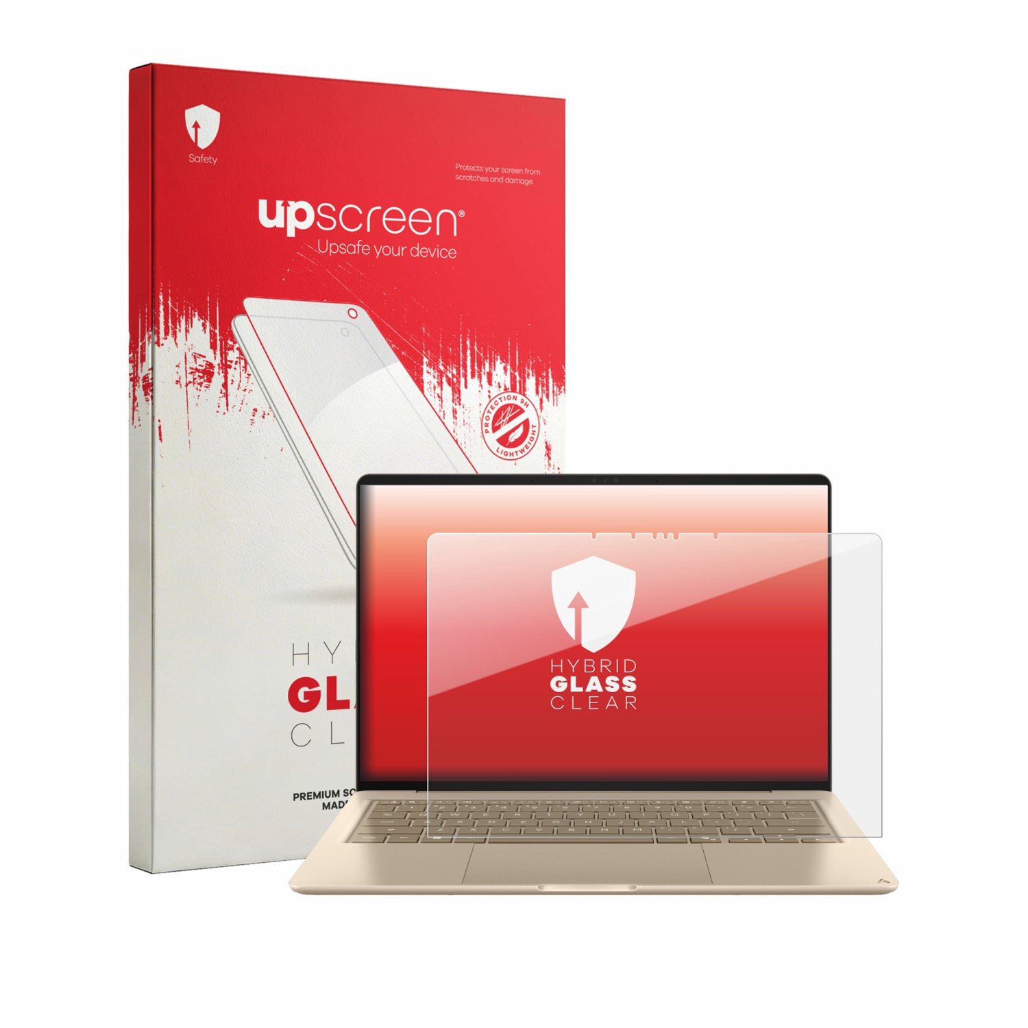 upscreen - Screenprotector voor Asus Zenbook 14 UX3480 2026 - Folie Beschermfolie Beschermglas transparant