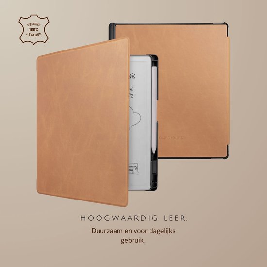 NorthLife ReMarkable Paper Pure book folio cover leren hoes - Cognac — afbeelding 4