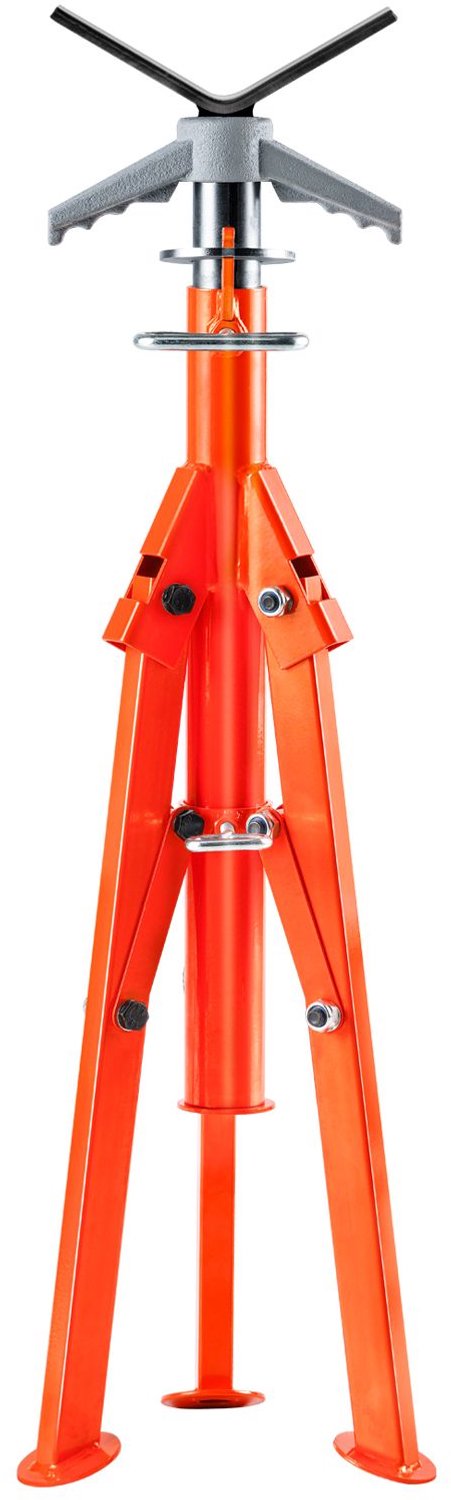 Pijpenstandaard- 1133-9 kg- zware pijpenstandaard- 69-1-132-1 cm in hoogte verstelbare V-kop pijpenstandaard- 45# stalen opklapbare standaard voor pijpen van 1-3-30-5 cm