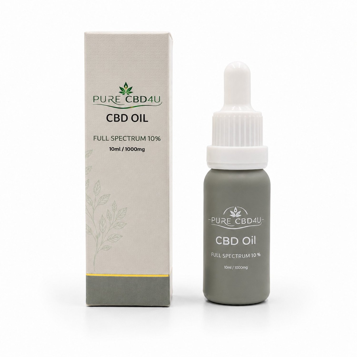 PureCBD4U CBD Olie 10% – Full Spectrum CBD Olie – 1000 mg CBD – 10 ml