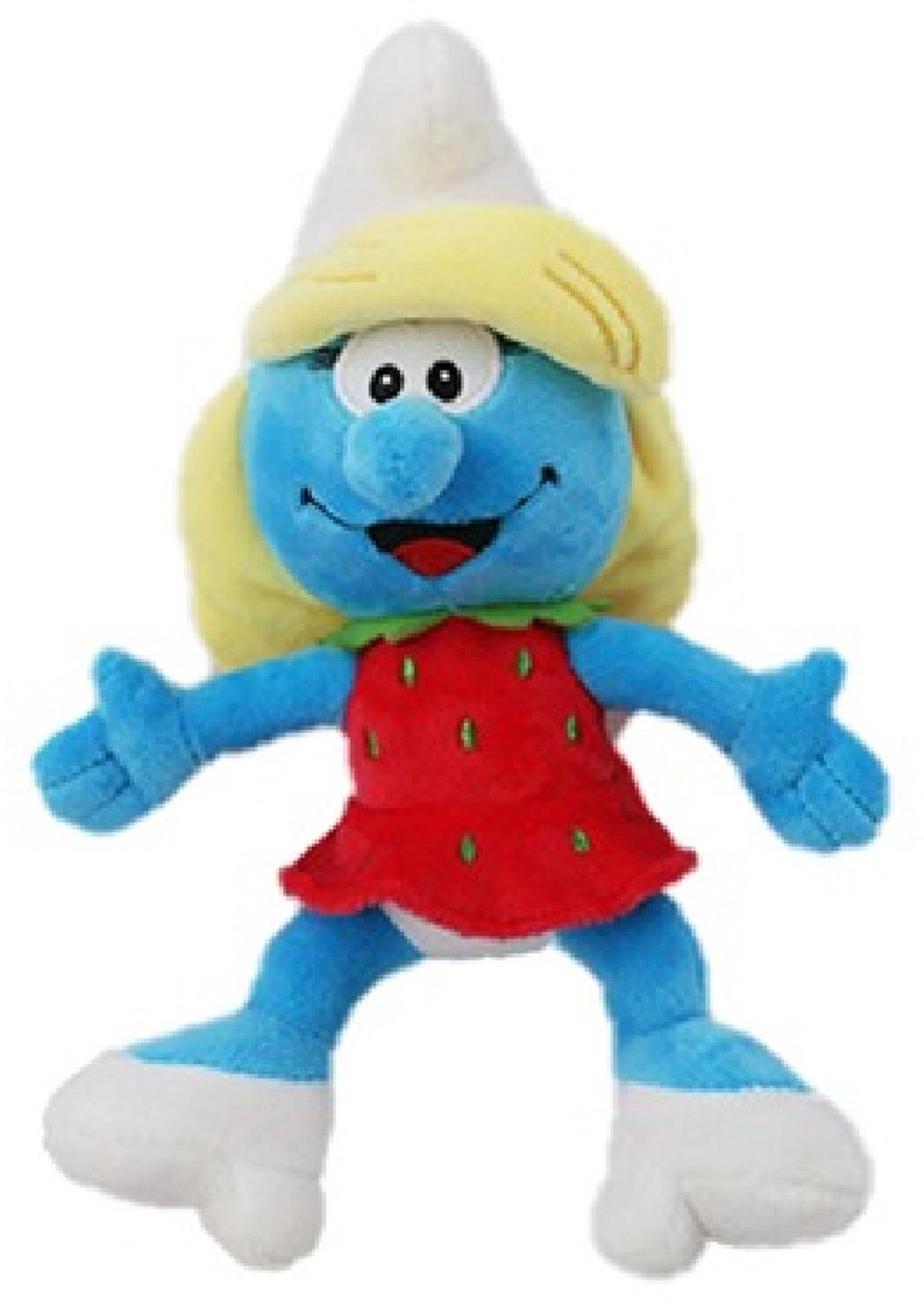 Smurfin knuffel - met aarbei kostuum - 20 cm