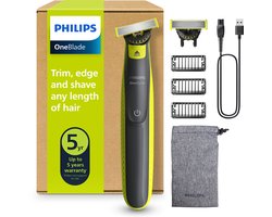 Philips OneBlade 360 voor het gezicht - Trimmer, scheerapparaat en styler in 1 - Met 3 trimkammen - QP2724/31