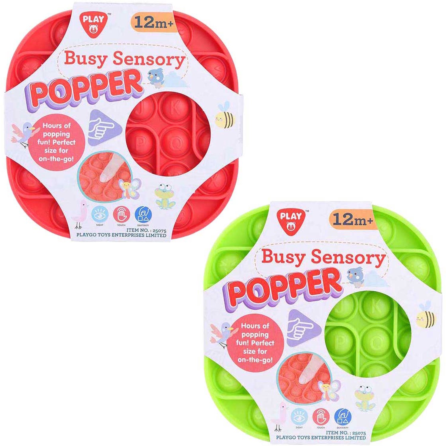 Playgo fidget popper sensorisch speelgoed multi kleuren siliconen.
