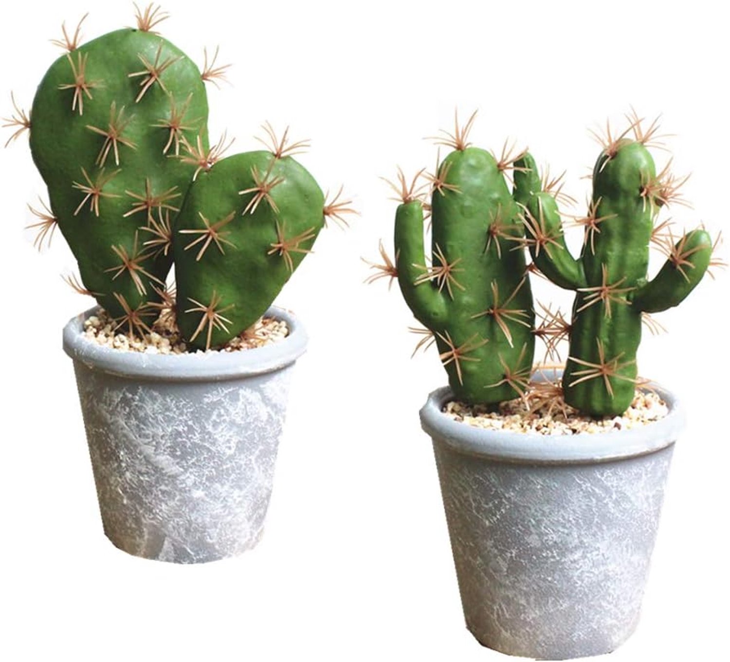 Fycooler Set van 2 Kunstplanten Succulenten met Pot - Realistisch Groen