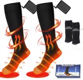 Verwarmde Sokken -Elektrische sokken - Maat 38-46-3 Warmtestanden - 45-65°C -Warme Sokken Dames & Heren - 2x 4000mAh Batterij - Oplaadbaar - Voor Winter en Buiten- Zwart