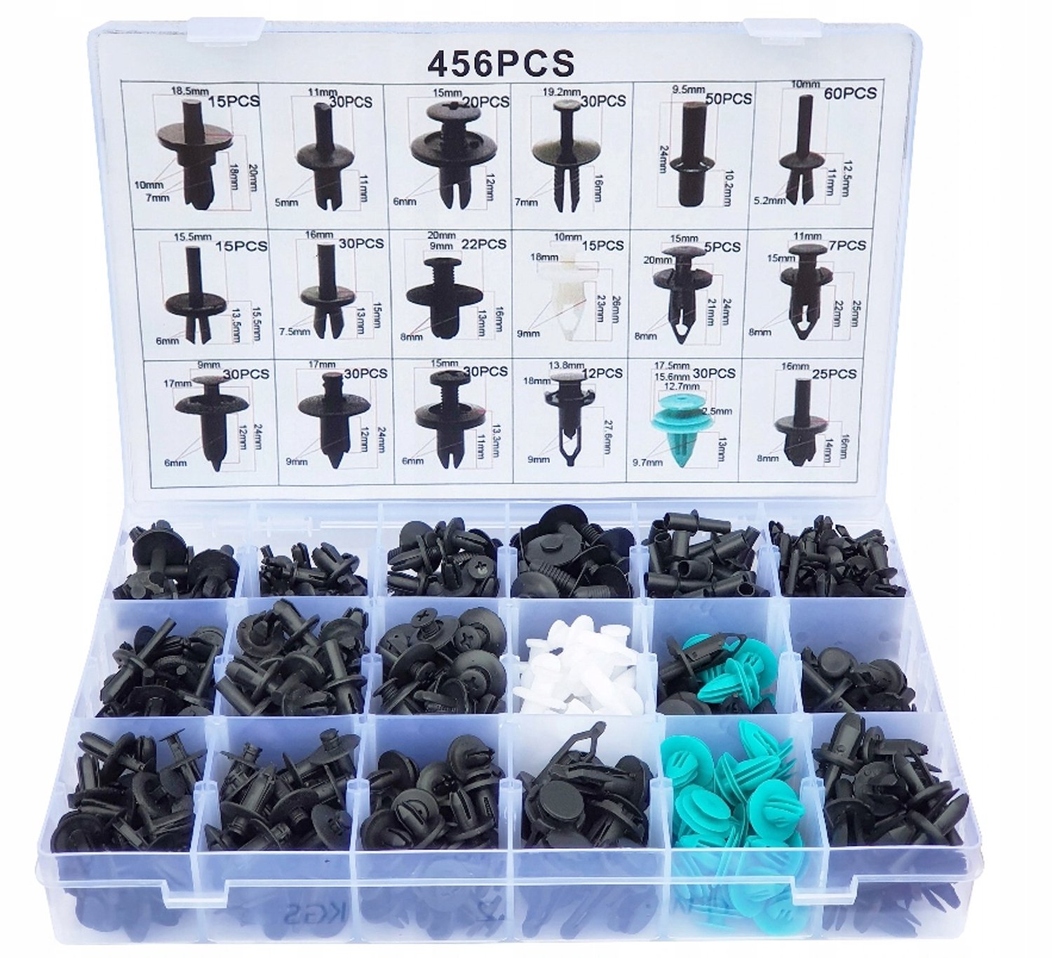 Universele Auto & Motor Clips - 456 Stuks