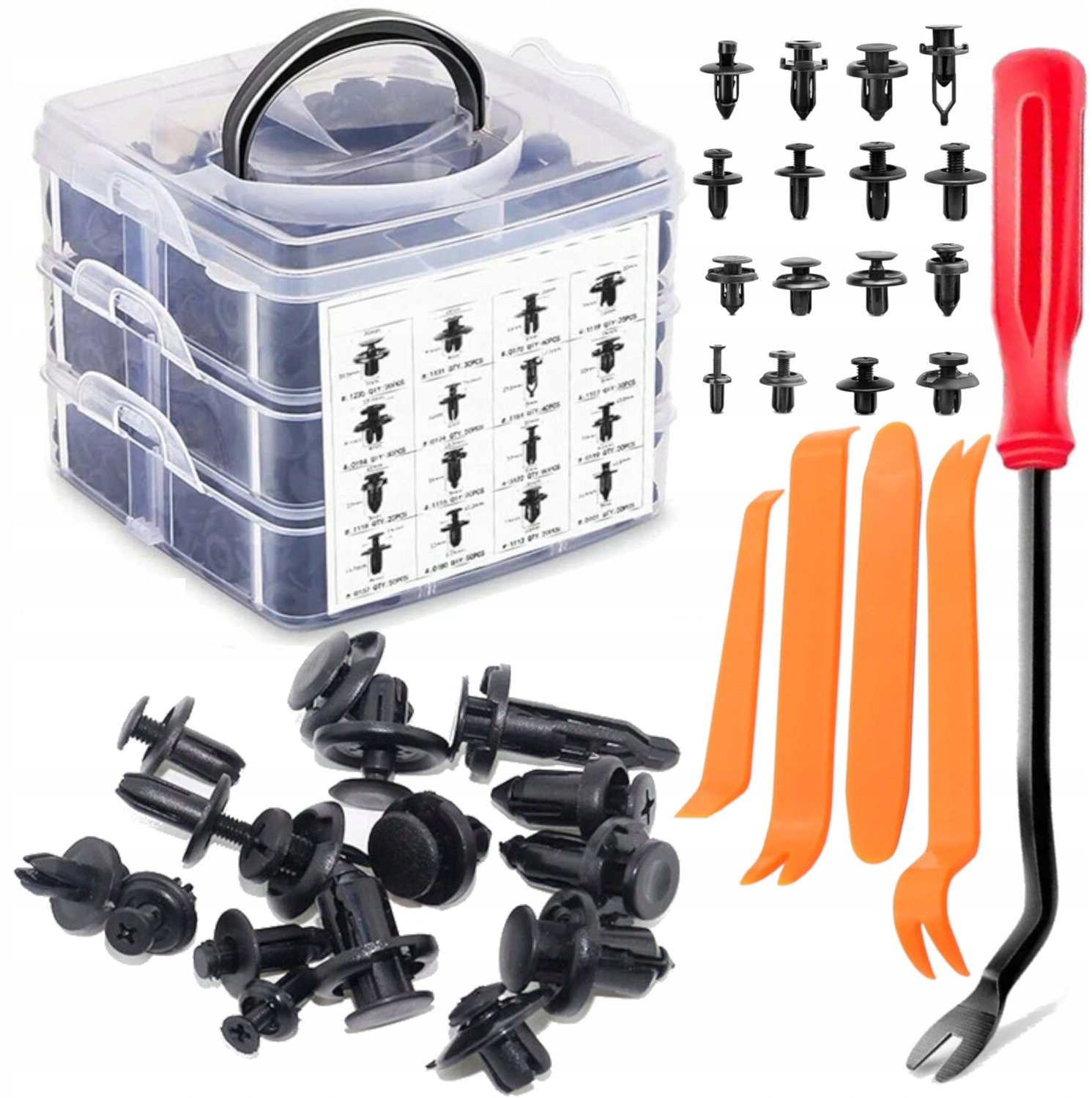 625-delige Autotrim Clips & Bevestigingsset
