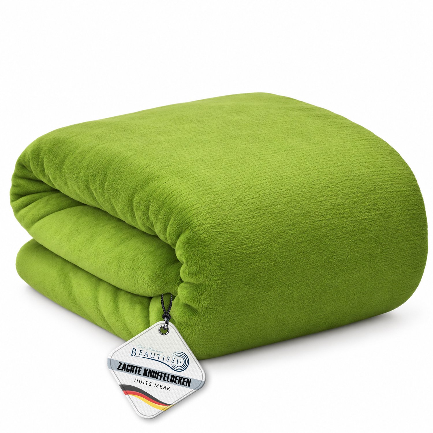 Beautissu Aurelia - Woondeken & Plaid - 150x200 cm - Groen - Zachte microvezel fleece