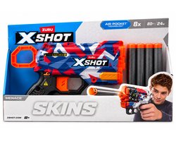 ZURU X-Shot Skins Malice Dartblaster – Inclusief 8 Air Pocket Darts – Bereik tot 24 Meter – Vanaf 8 Jaar