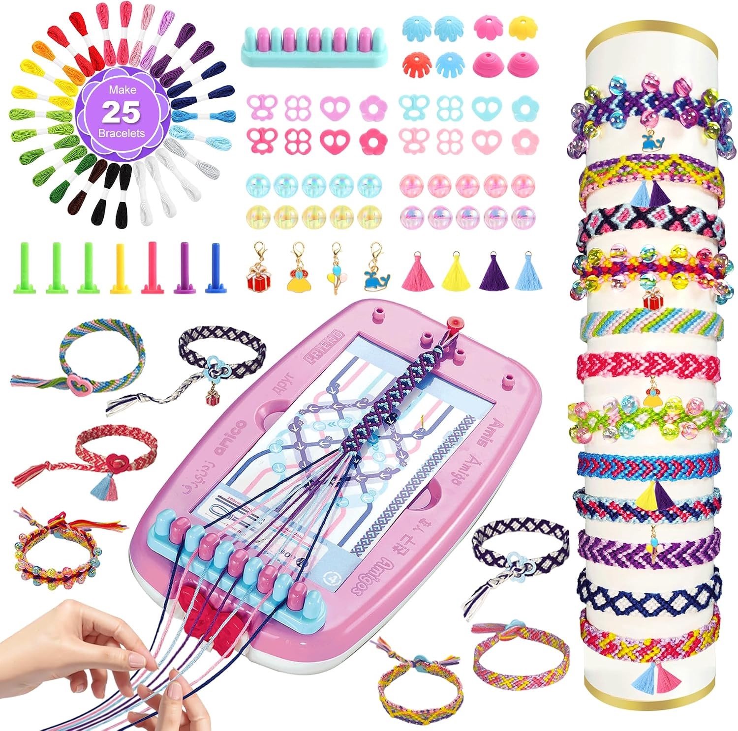 Vriendschapsarmbandjes Knutselset - Multicolor - Voor Kinderen van 6-12 Jaar - Creatieve DIY Set voor Armbandjes