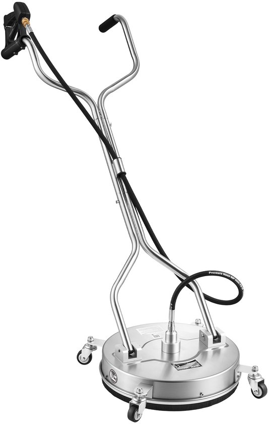 VEVOR Hogedrukreiniger voor Oppervlakken, 419 mm, Vloerreiniger met Wielen, Oppervlaktereiniger voor Opritten, Trottoirs en Stoepranden, Roestvrij Staal, max. 276 bar, met 3/8 inch Snelkoppeling en Verhoogde Handgreep — afbeelding 2