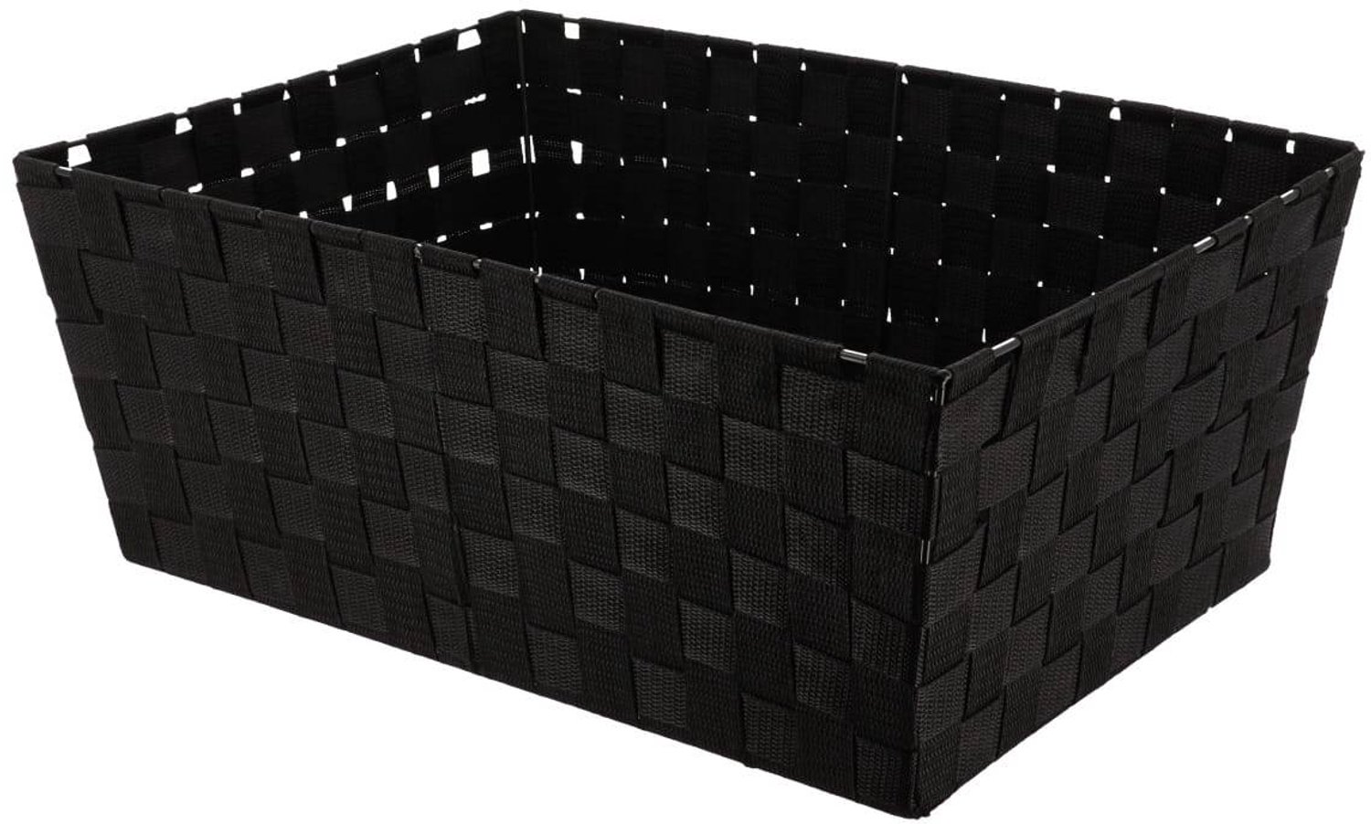Panière dressing en polyester H. 18 x L. 32,5 x P. 45 cm noir