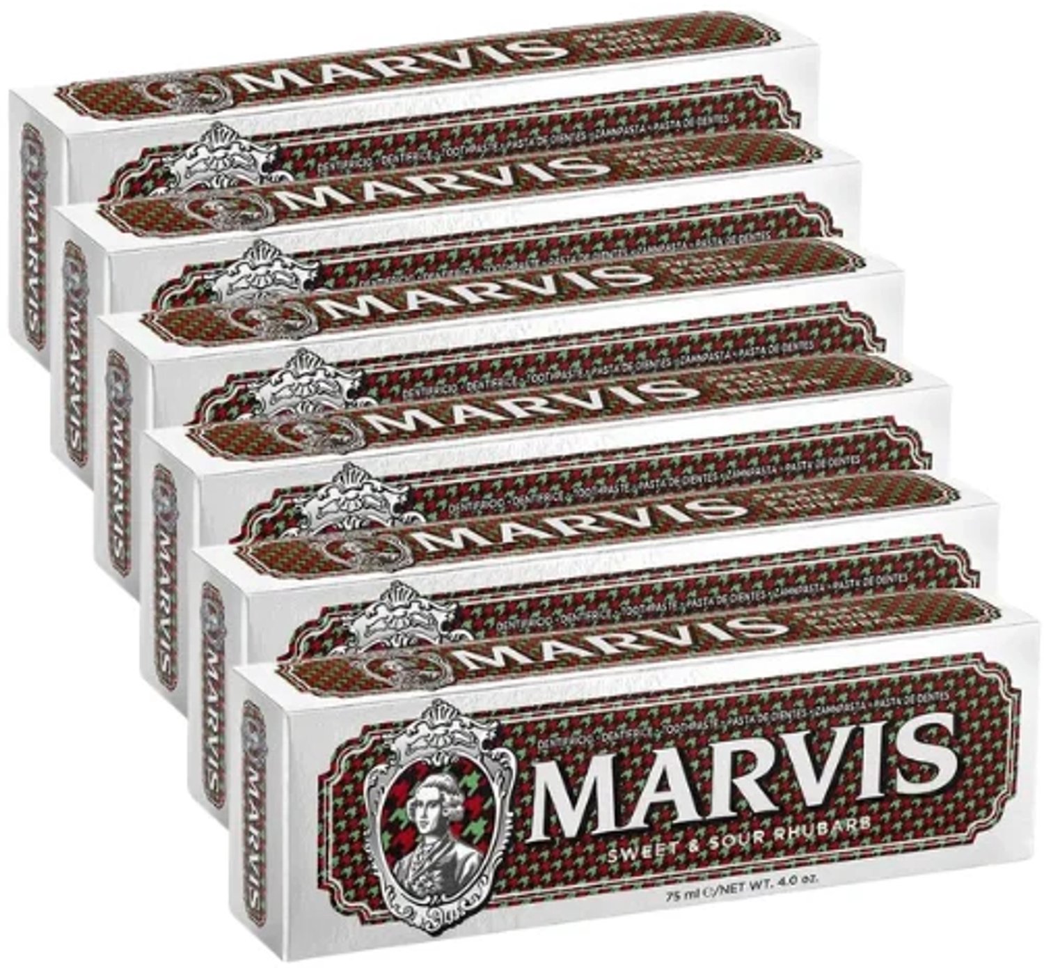 Marvis Tandpasta Sweet & Sour Rhubarb | 6 x 75ml