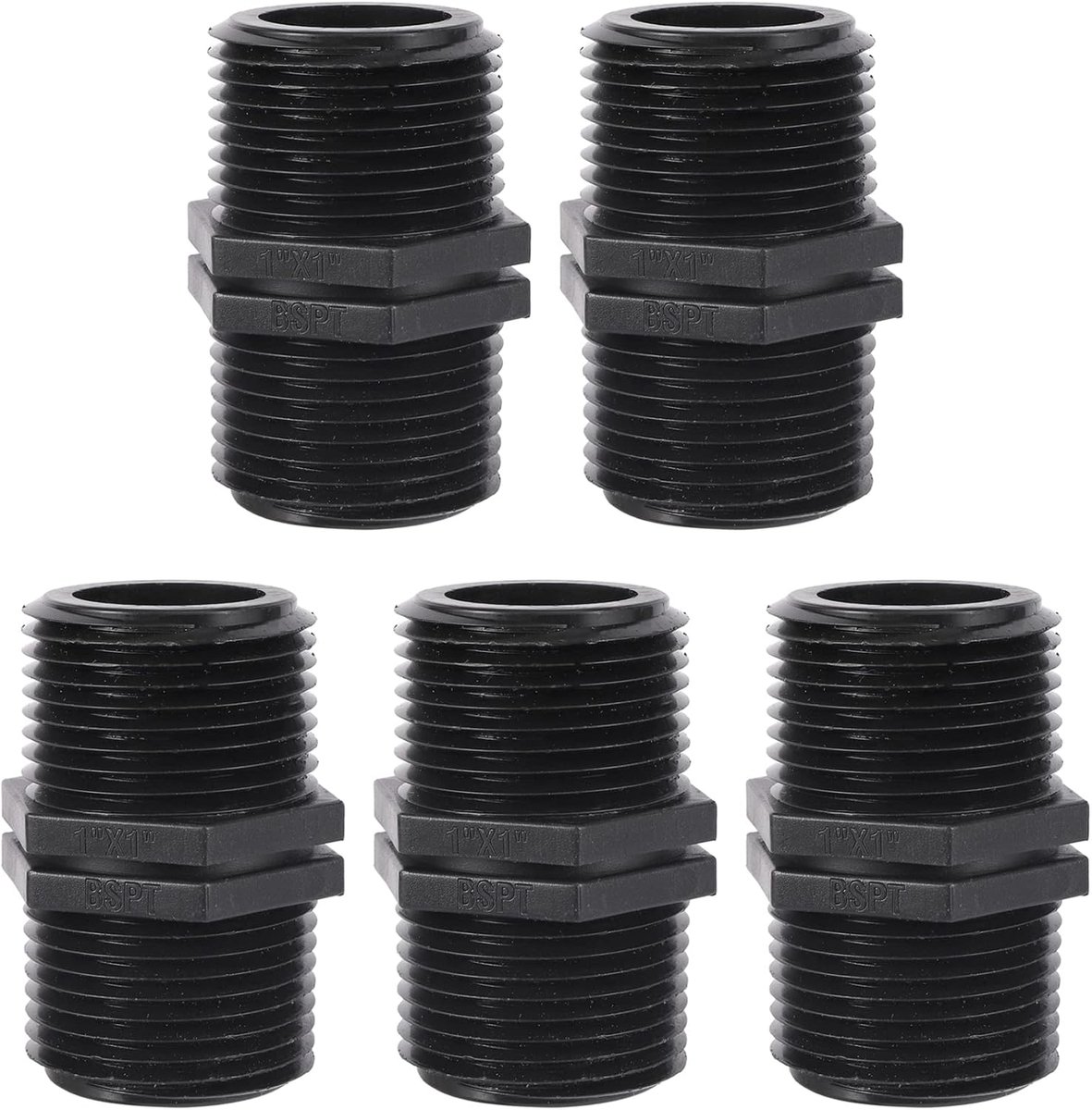 5 stuks 1 x 1 inch BSP buitendraad slangaansluiting koppelingen connector dezelfde adapter irrigatie slangaansluiting voor tuinslangsystemen