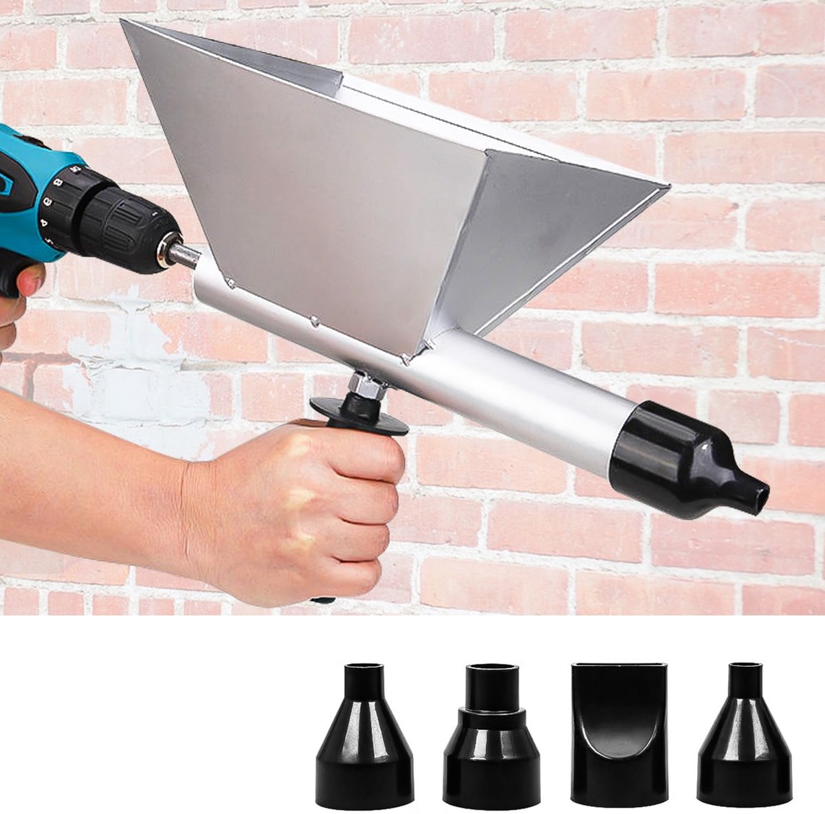 Mörtelspuit Voor Voegen - Voegpomp Voor Mörtel Draagbaar, Voegenspuit Voor Mörtel Met 4 Afneembare Spuiten, Betonspuit Voor Vloeren, Steenmuur, Mörtelvoeg