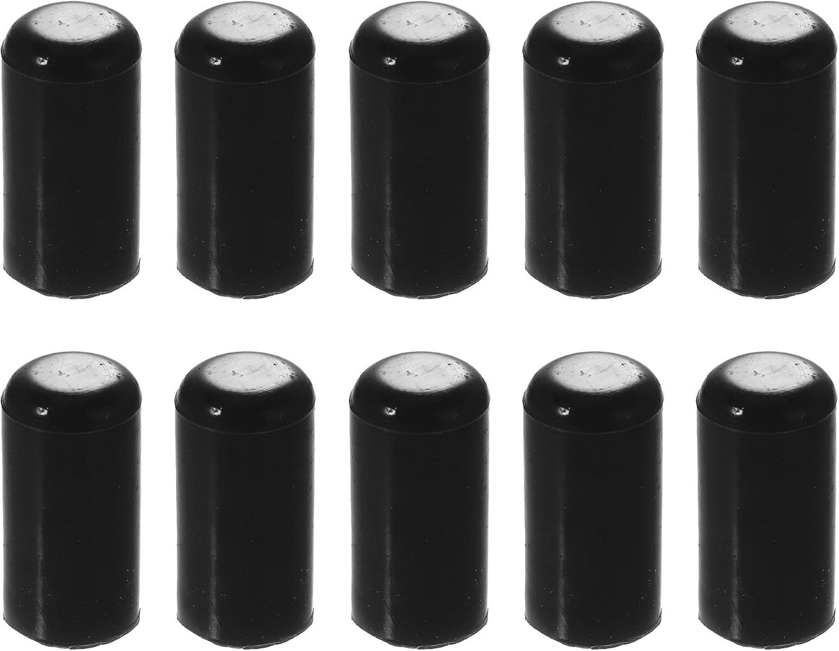 10 stuks auto siliconen slangkappen aanzuigslang eindstop zwart 8 mm / 0,31"