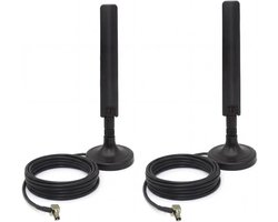 10dBi Externe 5G 4G LTE 3G GPRS GSM TS9 Magnetische Base MIMO Antenne voor Netgear AT & T Nighthawk M6 MR6110 MR6500 M5 MR5100 M1 MR1100 LB1121, LB2120 Huawei MiFi Hotspots Router,5FT,2FT,2 -Pack