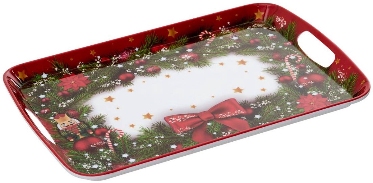 Plateau de service rectangulaire Noël 26x38,5cm