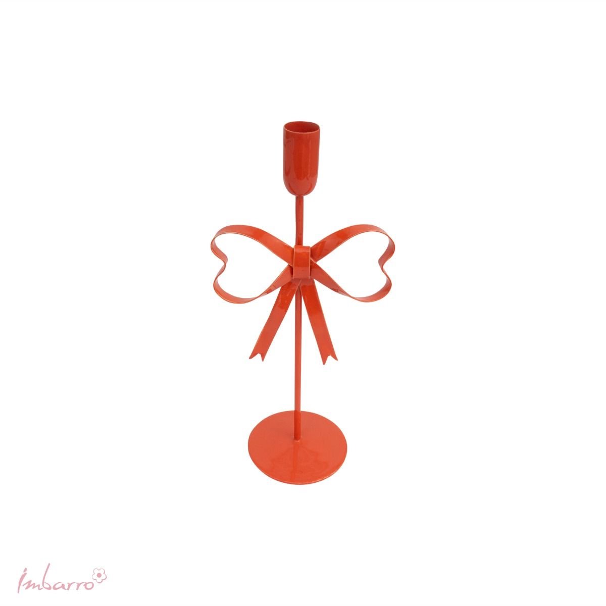 Imbarro Home & Fashion - Kandelaar Nodo Orange - Oranje - L:14 W:9.50 H:32 cm