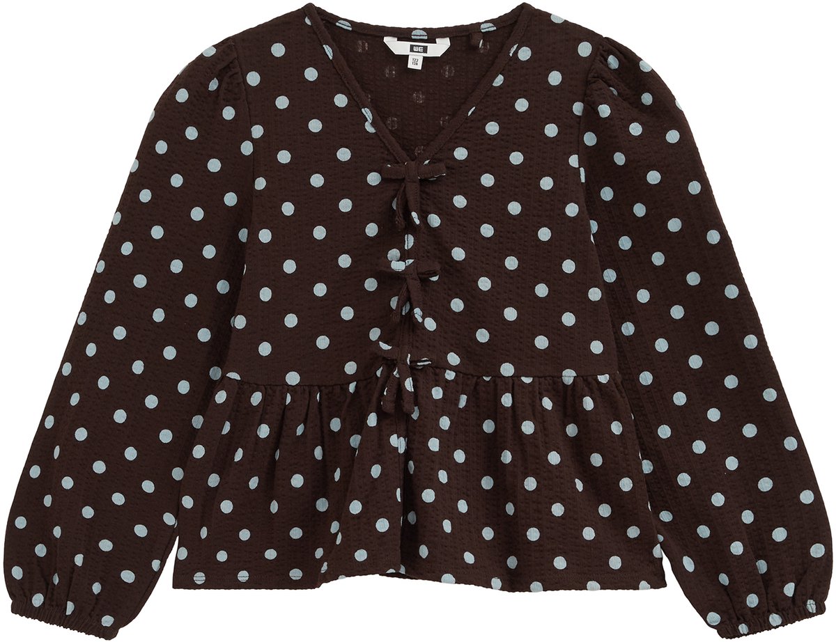 WE Fashion Meisjes blouse met stippenprint