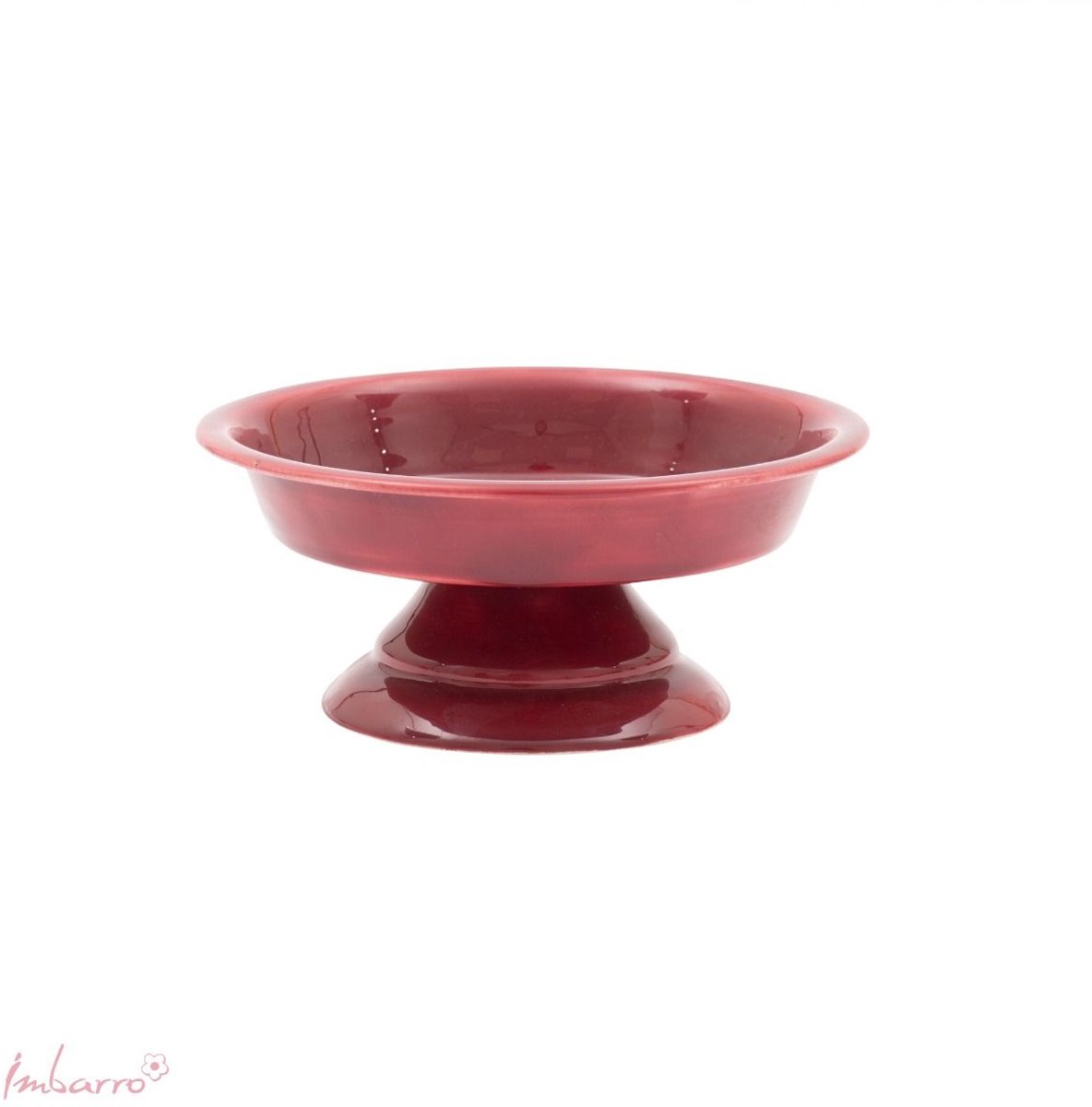 Imbarro Home & Fashion - Kandelaar Blanche Burgundy - Rood - L:14.50 W:14.50 H:6.50 cm