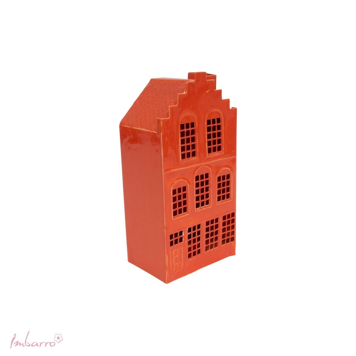 Imbarro Home & Fashion - Kandelaar Canal House Lux Orange - Oranje - L:8.50 W:6.50 H:17.50 cm