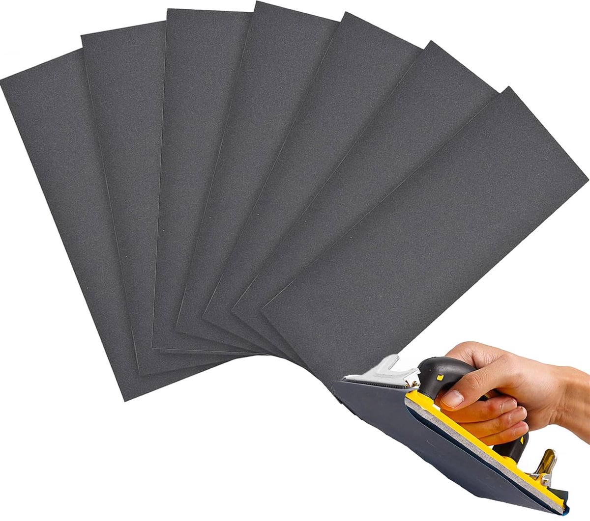 Dailygoods- Schuurpapier Set 9x23 cm - Fijnkorrelig 2000/2500/3000 - Schuurpapier voor Metaal/Hout/Verf - Nat en Droog - 9 Stuks - Schuurvellen