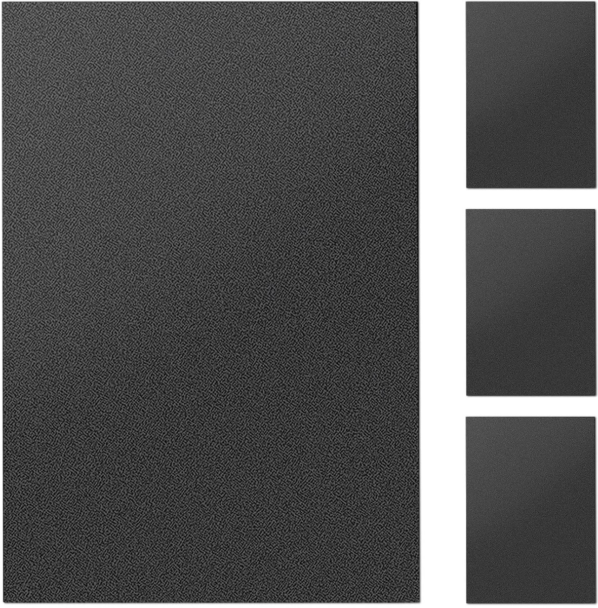 Kunststof platen, 4 stuks, 30 x 20 x 0,3 cm, mat oppervlak, ABS kunststof plaat, snijbare kunststof plaat, zwarte ABS-kunststof platen, voor knutselen, spatborden, woondecoratie enz