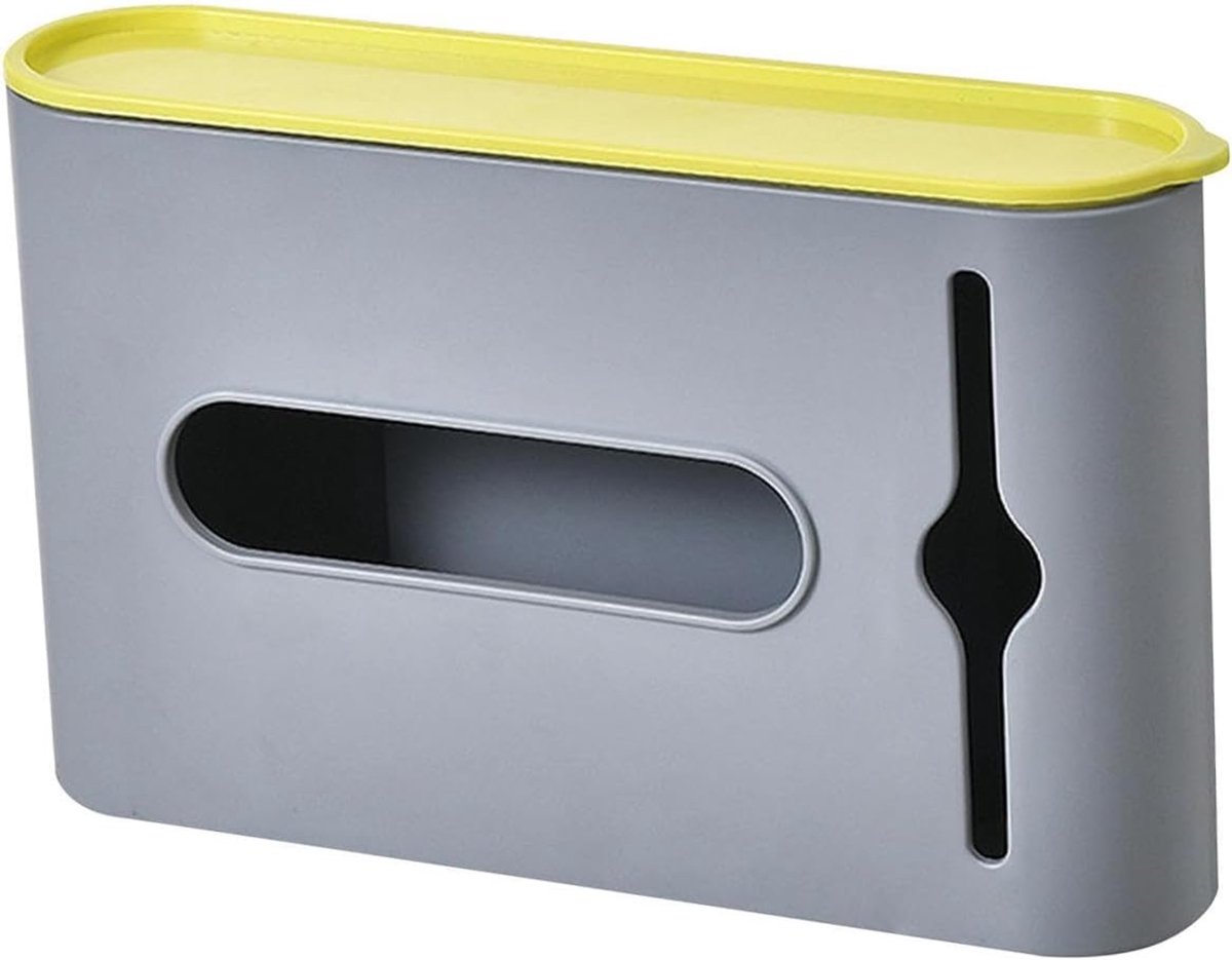1 stuk- Vuilniszak Dispenser -vuilniszak dispenser houder-vuilniszakdispenser-Afvalzak Houder -Vuilniszak Opbergdoos-Zakjesdispenser-Voor Keuken en Badkamer-Afvalzak Dispenser Houder -keuken accessoires- Wandgemonteerde-Grijs- Zelfklevend