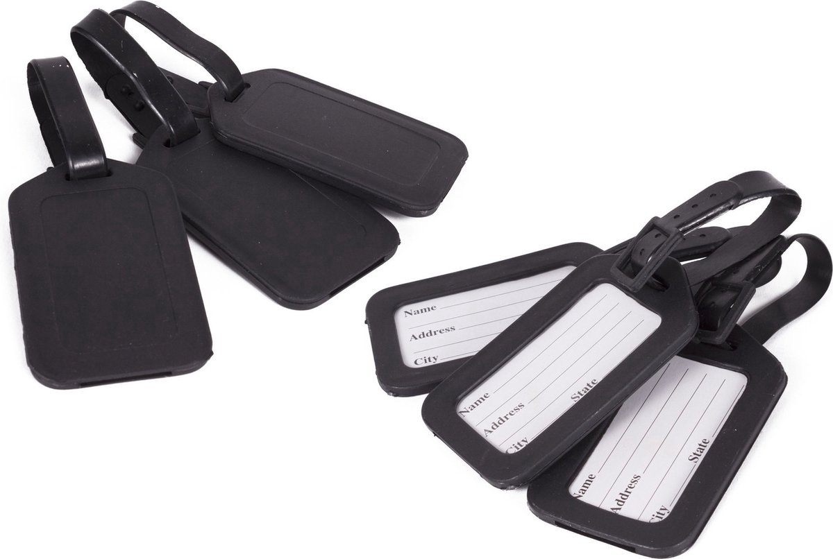 New Age Devi - Reis in stijl met onze Kofferlabel - 3x stuks - bagagelabel - zwart!