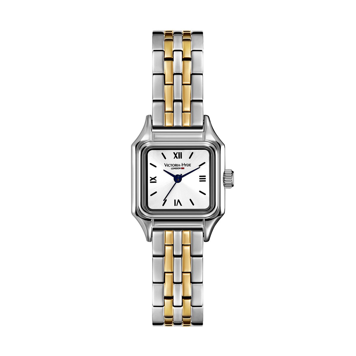 Victoria Hyde "Perle" - Dames Horloge - verstelbaar Schakelband - Mineraalglas - 22 mm- Staal - Quartz - 3 ATM - Cadeau Voor Vrouw - Zilverkleurig