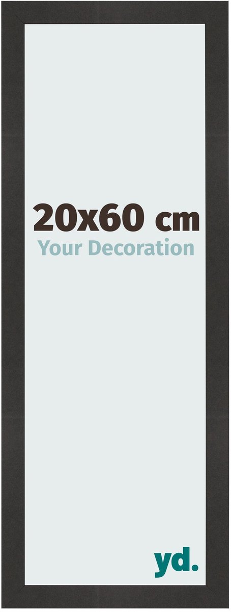 yd. Your Decoration - Fotolijst 20x60 cm - MDF - Zwart Mat - Bologna