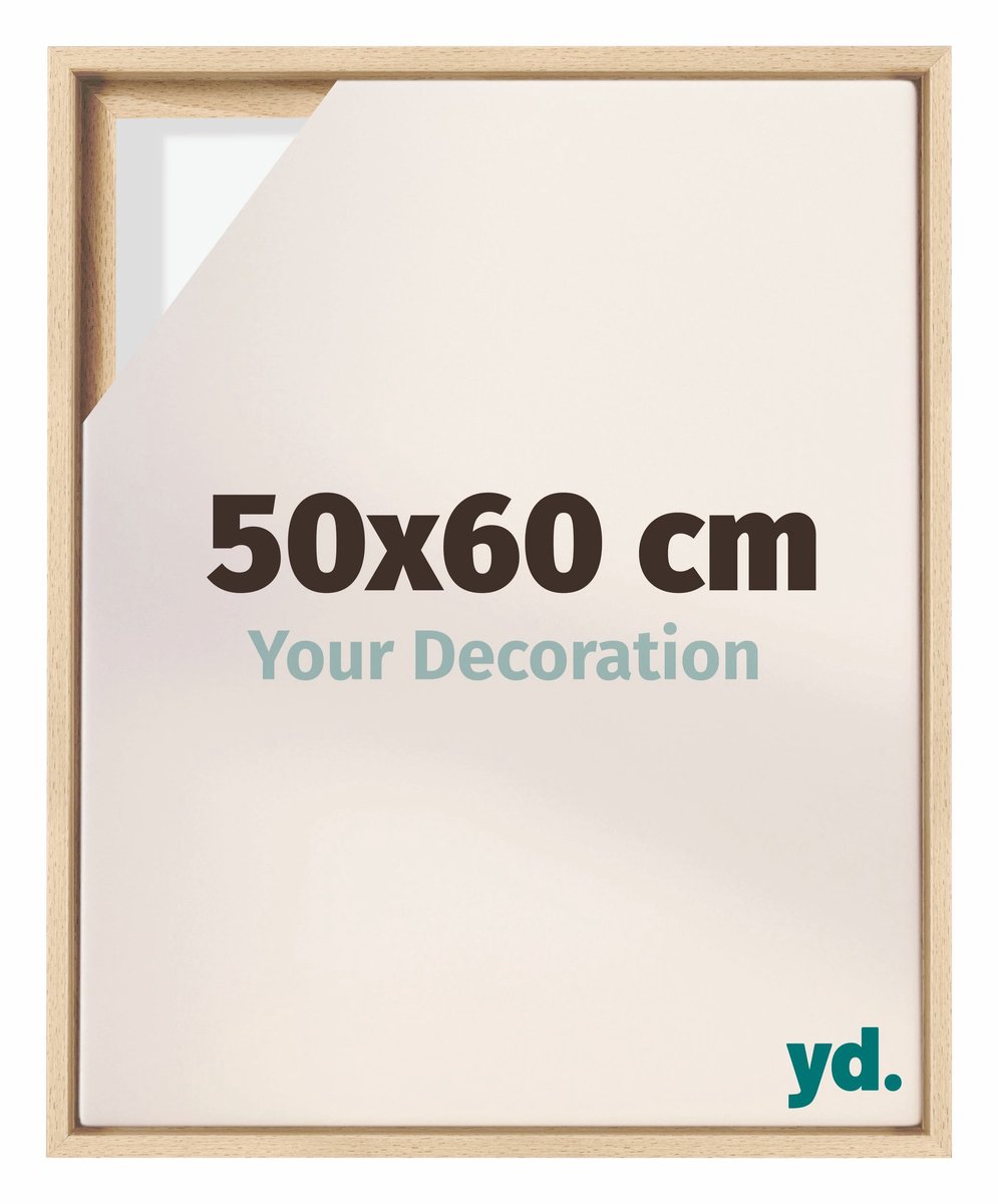 yd. yd, Baklijst 50x60 cm Beuken - Lijst voor Canvasdoek - MDF Lyon